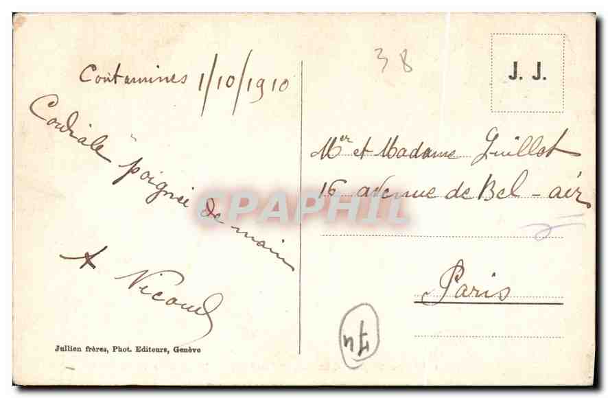 Les Contamines s. St. Gervais-les-Bains en de Aiguille de Bionnassay — J.J. 6900 — Achterkant
