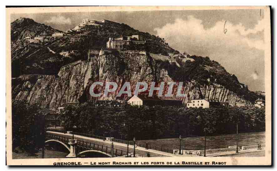 CPA Grenoble le mont Rachais et les forts de la Bastille et Rabot 