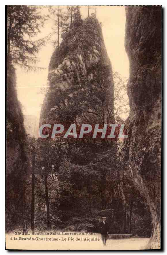 Route de Saint-Laurent-du-Pont à la Grande Chartreuse - Le Pic de l'Aiguille — Photographie Grimaldi, Chambéry, n°2925