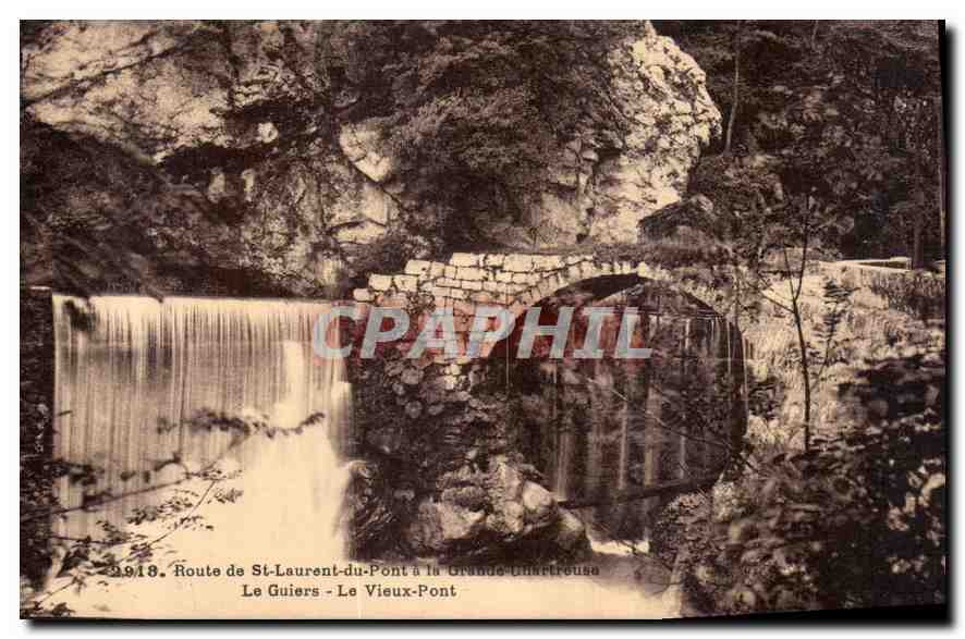 Route de St-Laurent-du-Pont à la Grande Chartreuse — Le Guiers - Le Vieux-Pont — Photographie Grimaldi, Chambéry
