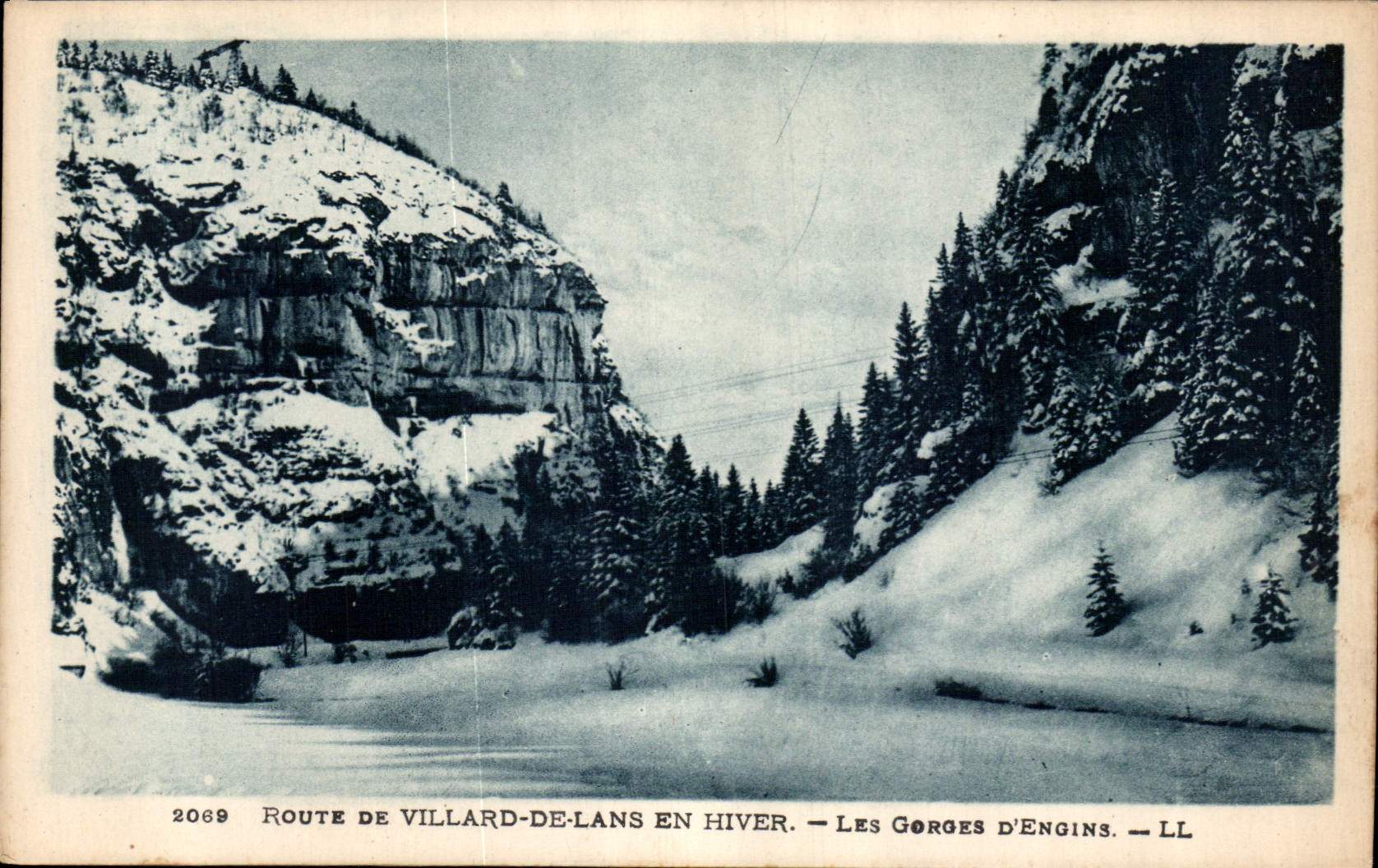 Route de Villard-de-Lans en hiver — Les Gorges d'Engins — LL