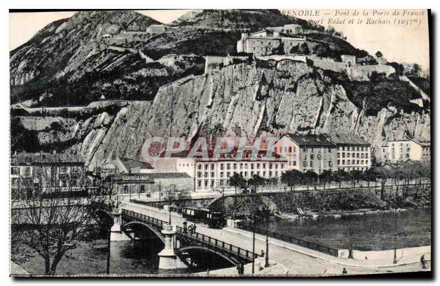 CPA Grenoble Pont de la Porte de France Fort Rabot et le Rachats 