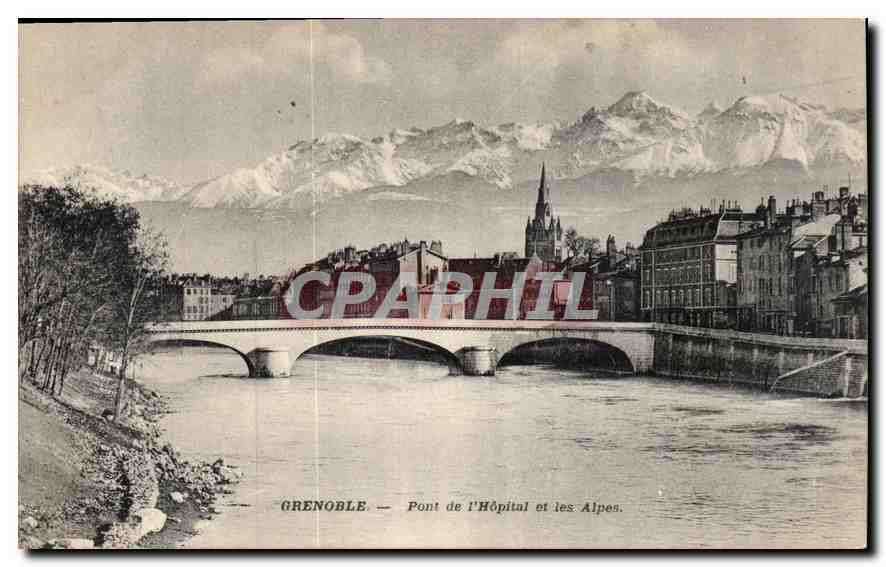 Grenoble — Pont de l'Hôpital et les Alpes