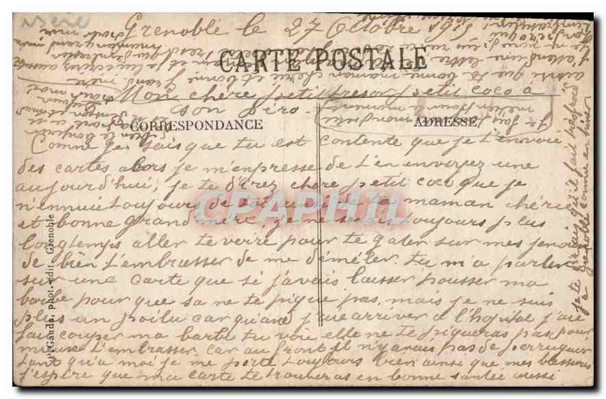 Grenoble — Les Quais et la Chaîne des Alpes — éditeur non identifié, n° de série 2 — Back