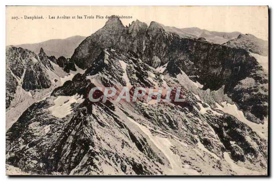 Les Arrêtes et les Trois Pics de Béledonne — Danphine — Édition At. Bourcier, Grenoble