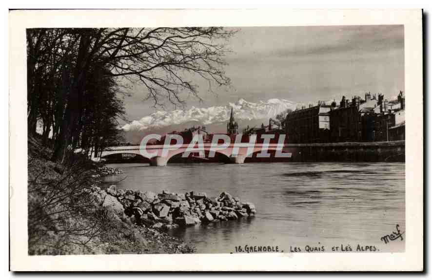 CPA Grenoble les Quais et les Alpes 