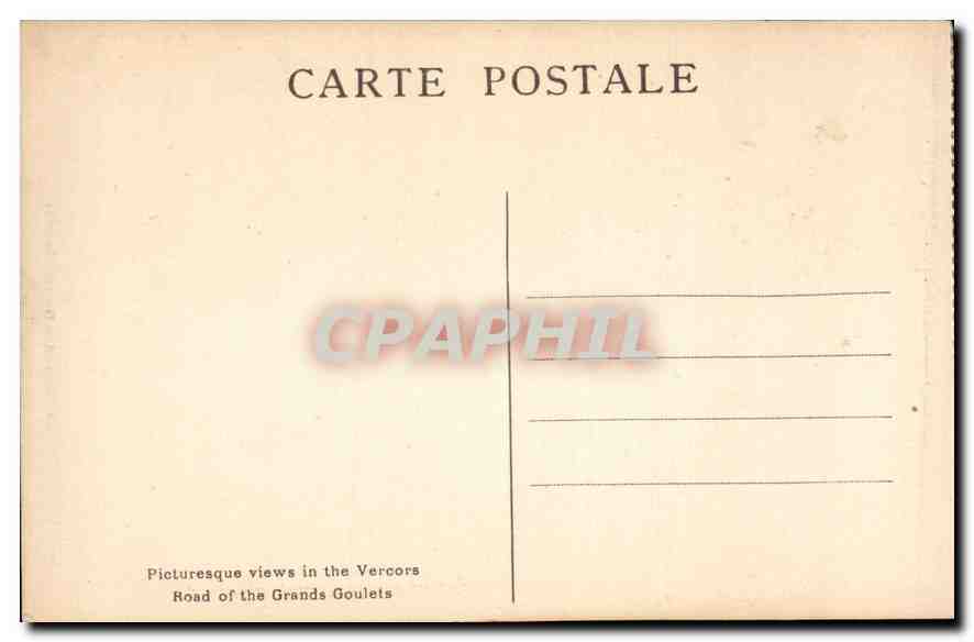 CPA Les Vercors pittoresque route des Grands Goulets  — Rückseite