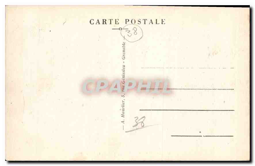 CPA Grenoble vue generale et le Moucherotte  — Rückseite