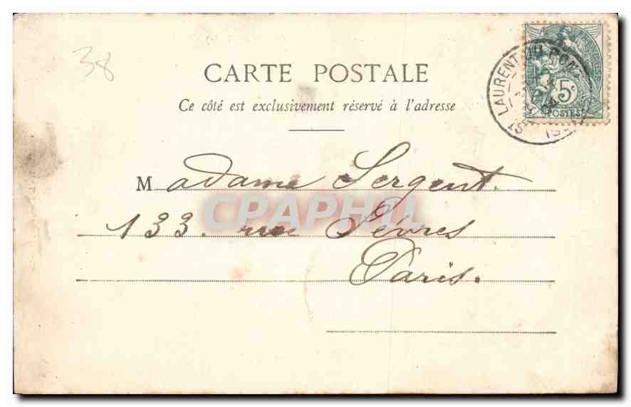 CPA Grande Chartreuse le grand Som  — Verso