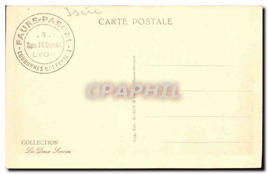 Val d'Isère — Panoramablick auf das Dorf und den Fluss — Faure-Pascal, Nr. 12585 — Rückseite