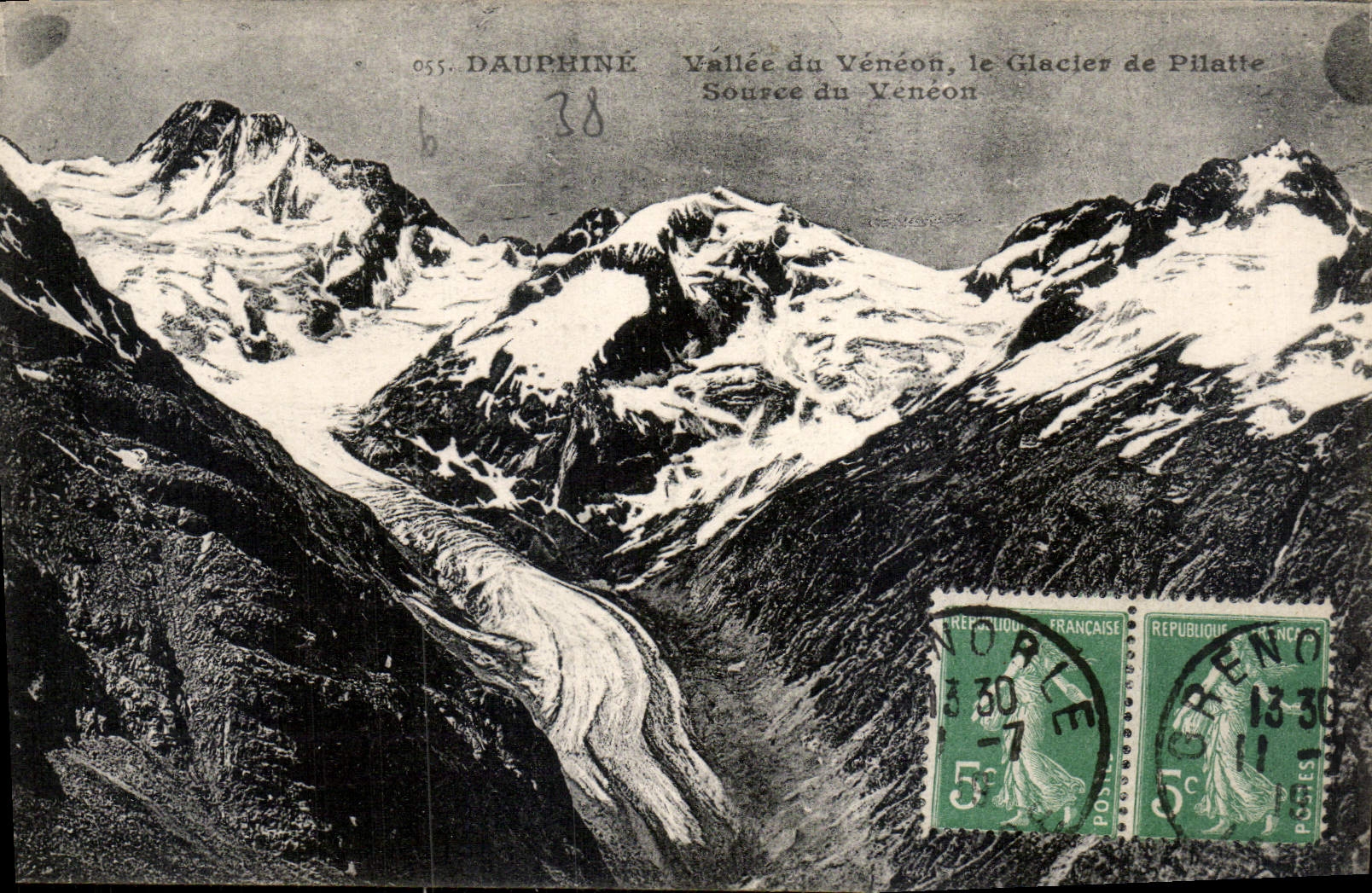 Vallée du Vénéon, le Glacier de Pilatte — Source du Vénéon — Dauphiné, n° 055