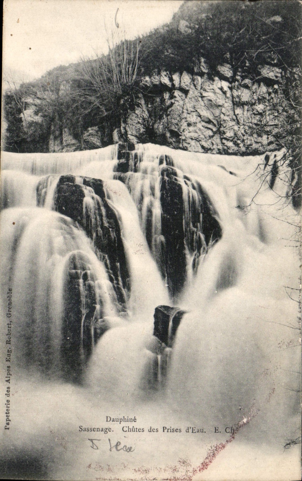 Sassenage — Chutes des Prises d'Eau — Éditeur E. Châtel, Grenoble