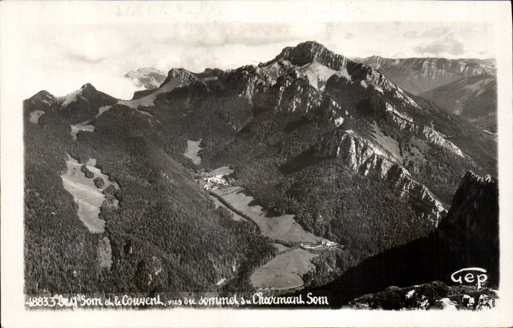CPA Som et le Couvent vus du sommet du Charmant Som 