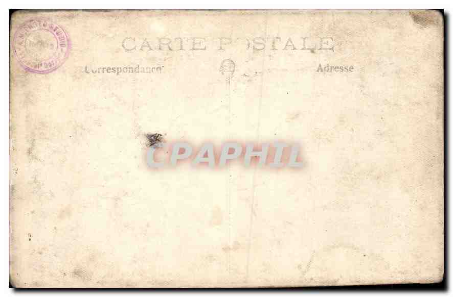 CARTE PHOTO Homme Militaria — Verso