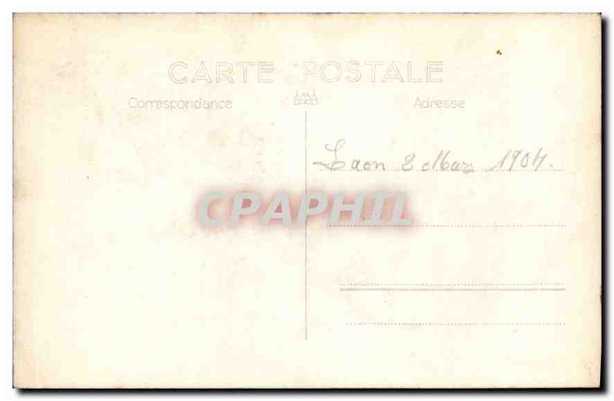 CARTE PHOTO Laon Personnages — Verso
