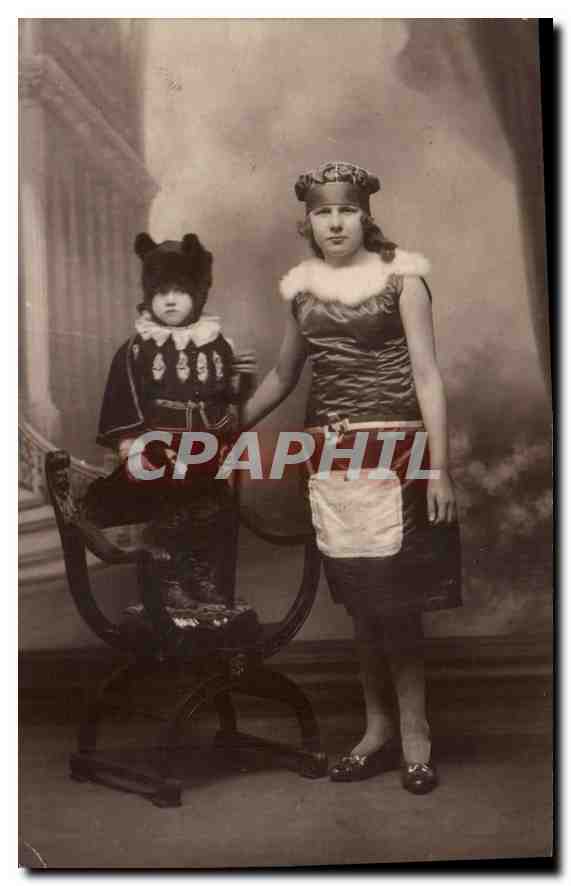 CARTE PHOTO Femme Enfant