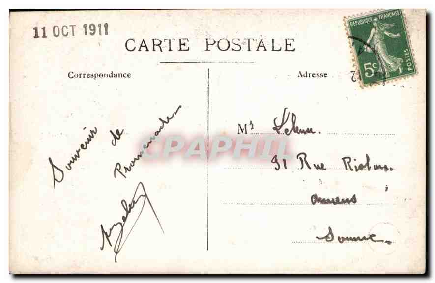 CARTE PHOTO Femme — Verso