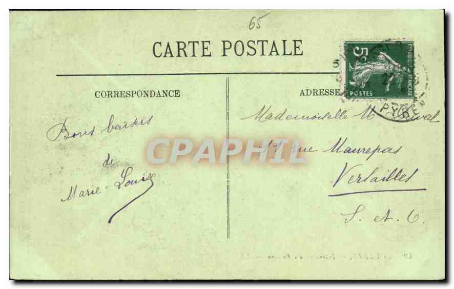 CPA Lourdes Interieur du Rosaire  — Verso