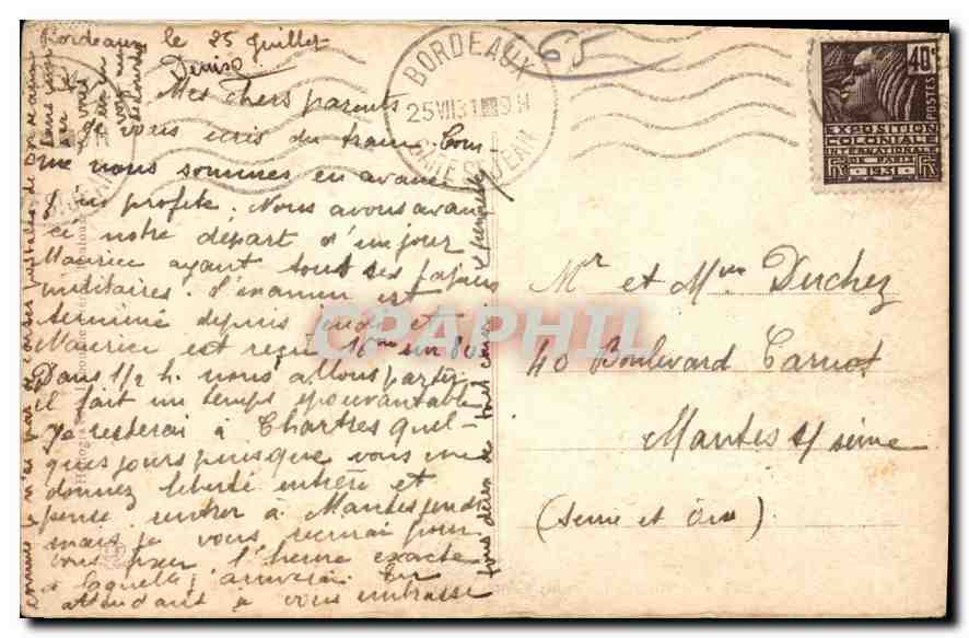 CPA Lourdes Saint Michel Calviare Breton et la Basilique  — Verso