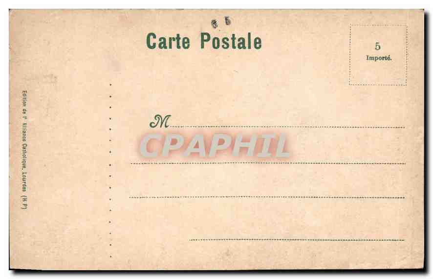 CPA Les Sanctuaires de Lourdes  — Verso