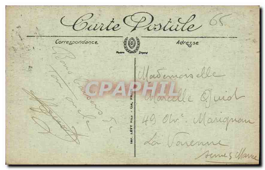 CPA Lourdes la Grotte et la Basilique  — Verso