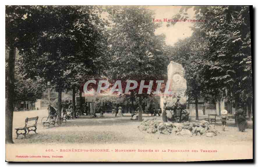 Bagnères-de-Bigorre - Monument Soudières e la Promenade des Thermes — Fototipia Labouze frères, Toulouse