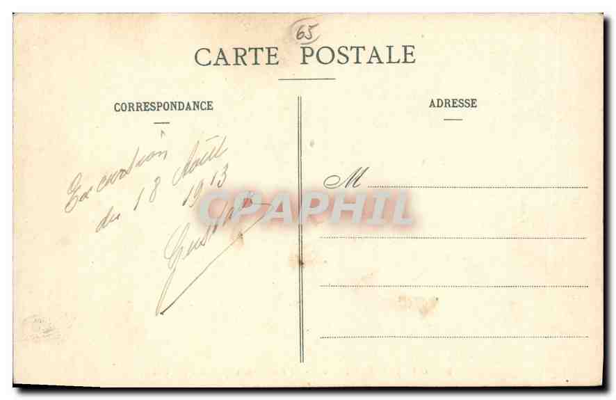 CPA Gavarnie le Gave le Cirque de Gavarnie  — Verso