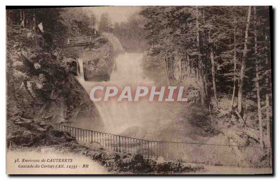 CPA Environs de Cauterets Cascade du Cerisey 