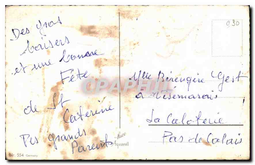 CPA Vive Ste Catherine Femme — Rückseite