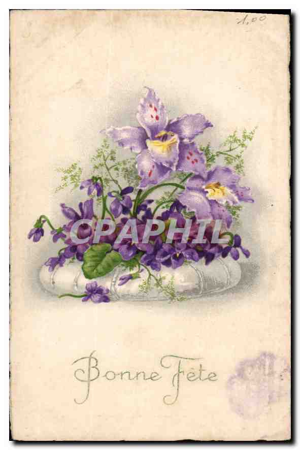 CPA Bonne Fete Fleurs