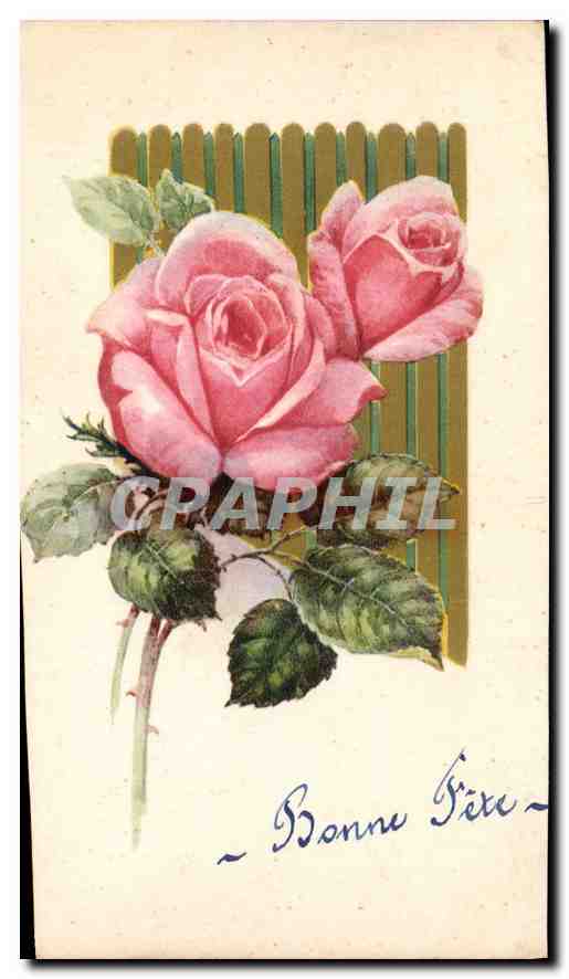 CPA Bonne fete Fleurs