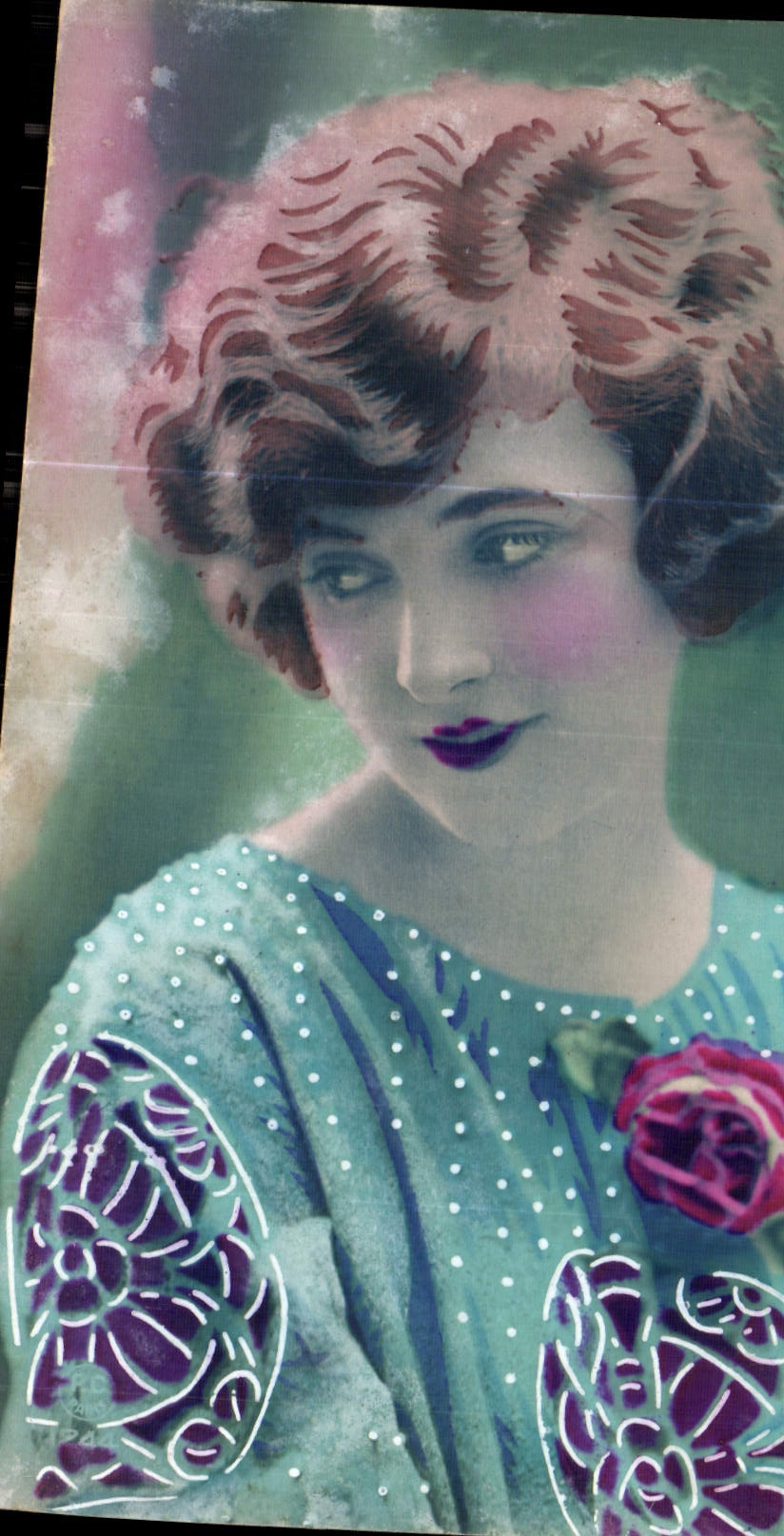 Jeune femme à la rose — P-C Paris — Fabrication Française - Anverso