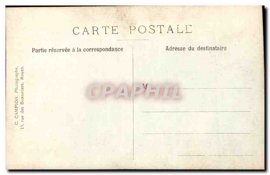 Portrait d'une femme — époque 1920 — C. CAMPION, Rouen — Rückseite