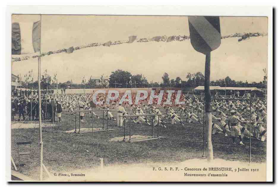 Concours de Bressuire — Mouvements d'ensemble — F.G.S.P.F. — 9 Juillet 1911