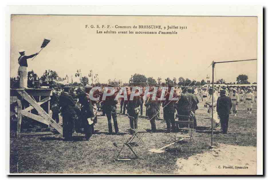 Concours de Bressuire — Les adultes avant les mouvements d'ensemble — C. Pineau, Bressuire