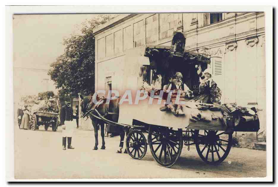 carte photo carnaval cordonnier clown original costume pittoresque animation TOP CPA