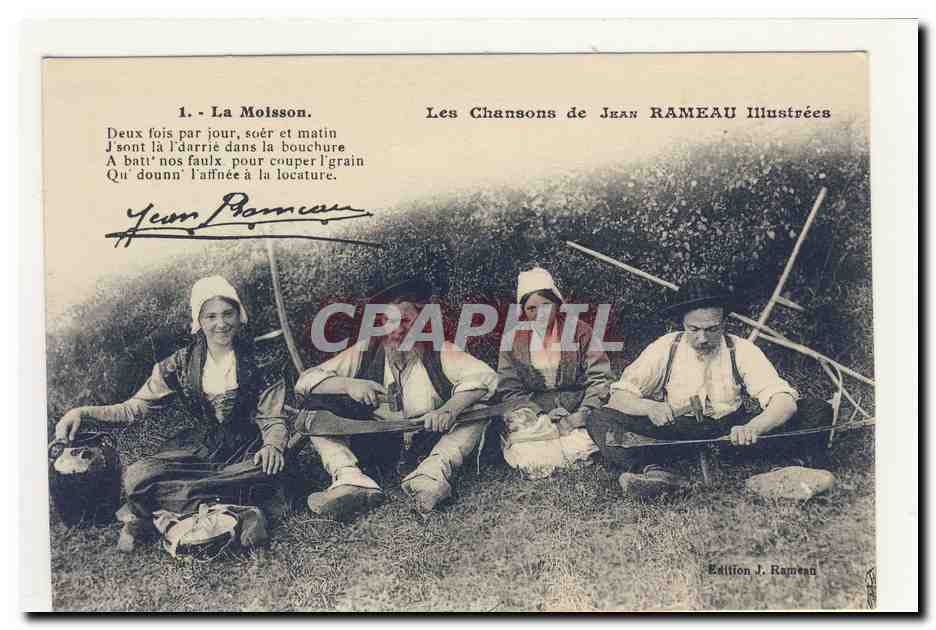 les chansons de Jean Rameau illustrees la moisson animation TOP CPA