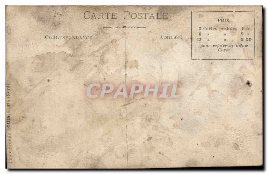 CARTE PHOTO Femme  — Rückseite