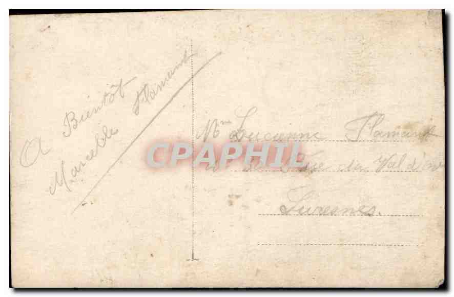 CARTE PHOTO Femme  — Verso