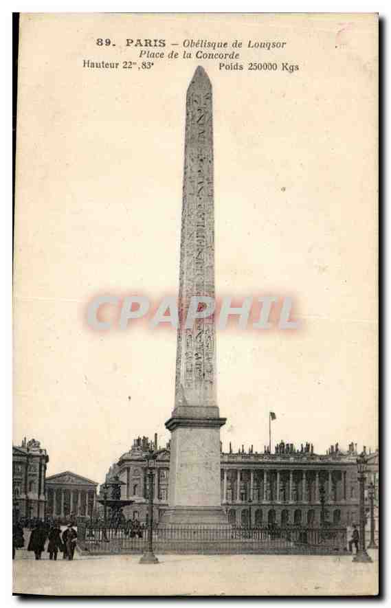 CPA Paris Obelisque de Louqsor Place de la Concorde 