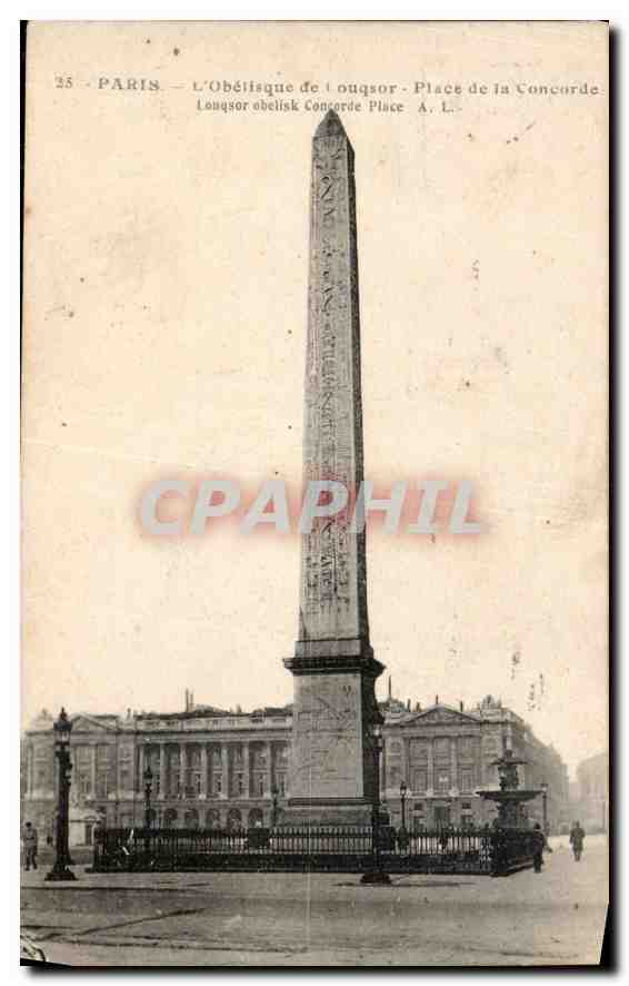 CPA Paris l'Obelisque de Louqsor Place de la Concorde 