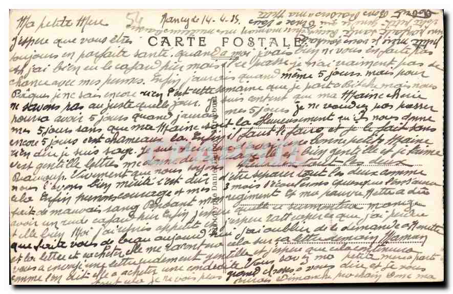 Nancy — Statue de Stanislas. D.D. — Verso