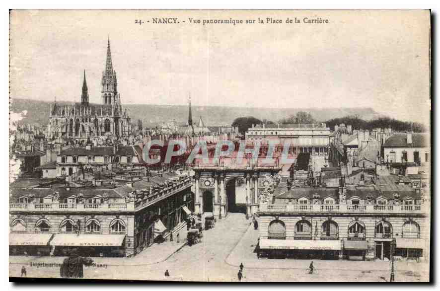 CPA Nancy vue panoramique sur la Place de la Carriere 
