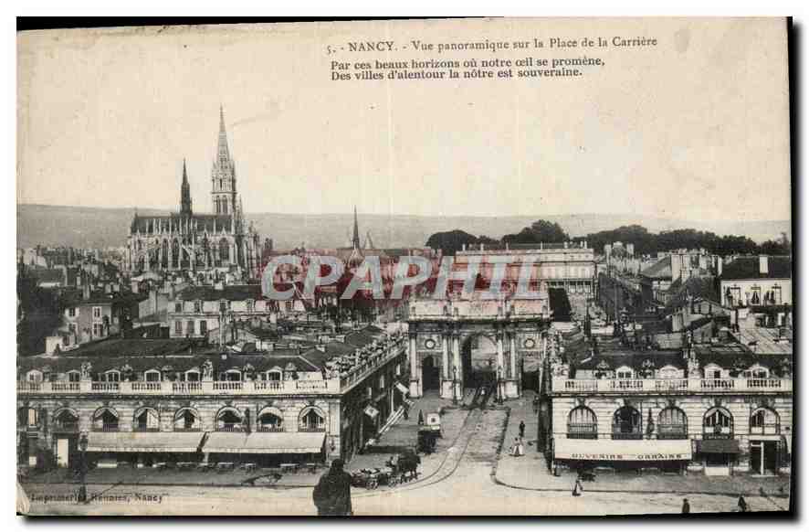 CPA Nancy vue panoramique sur la Place de la Carriere 