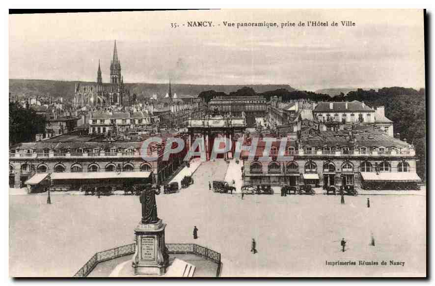 CPA Nancy vue panoramique prise de l'Hotel de Ville 