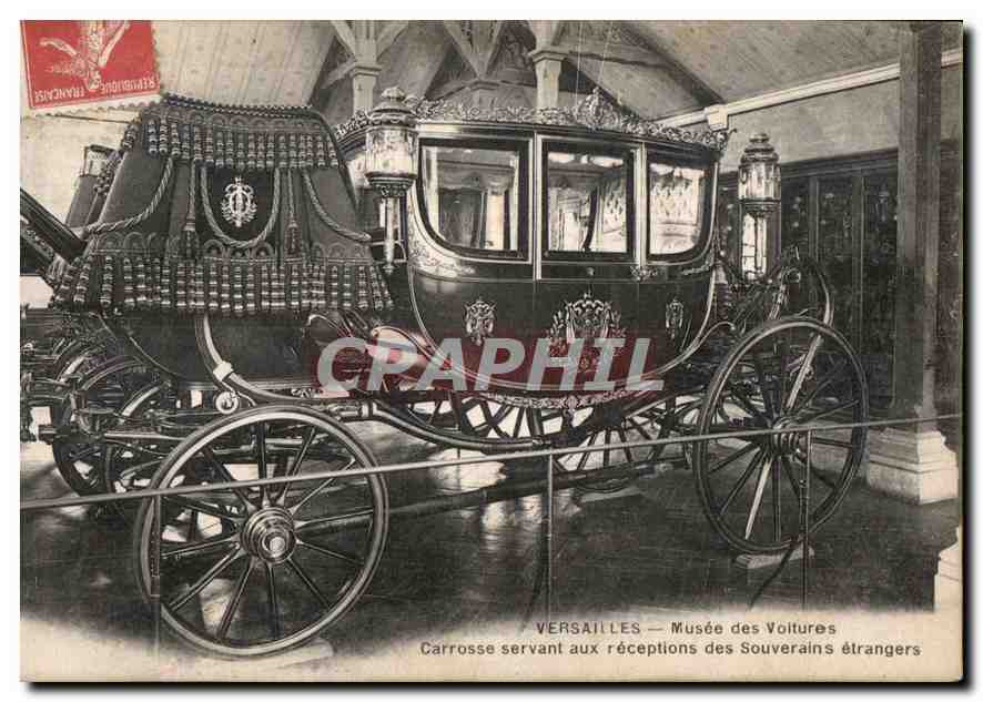 CPA Versailles Musee des Voitures Carrosse servant aux receptions des Souverains etrangers 
