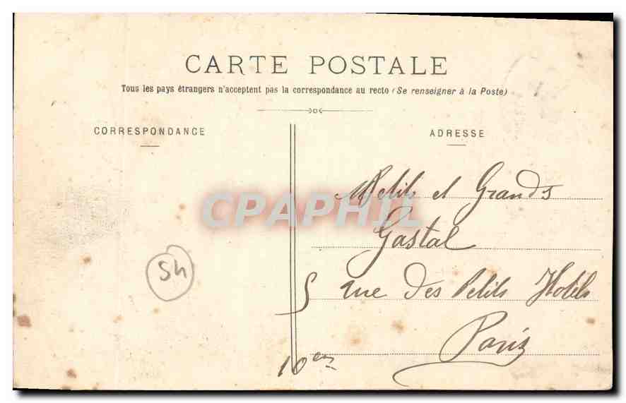 CPA Nancy Palais du Gouvernement et Eglise St Epvre  — Rückseite