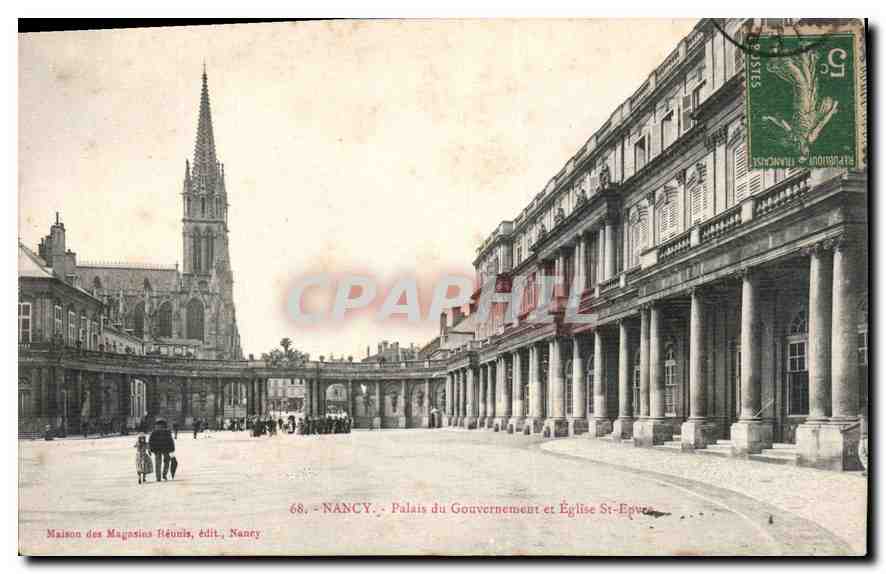 CPA Nancy Palais du Gouvernement et Eglise St Epvre 