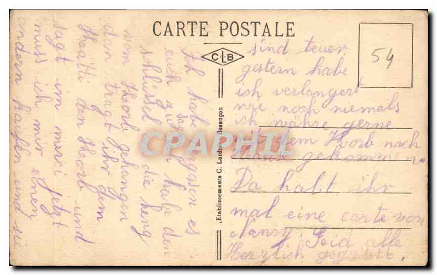 CPA Nancy Place de la Carriere Palais du Gouvernement  — Rückseite