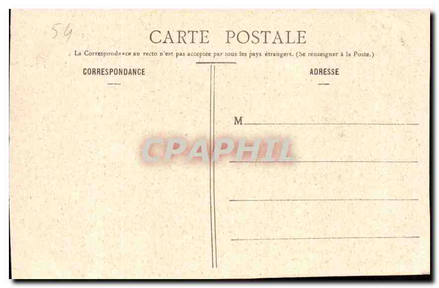 Nancy - La Place de la Carrière — éditeur: Maison des Magasins Réunis, n° 54 — Rückseite